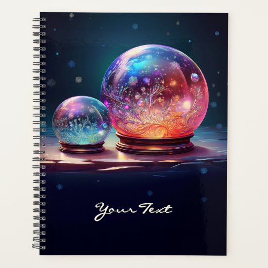 Kerst Planner met Kristallen Sneeuwballen (Voorkant)