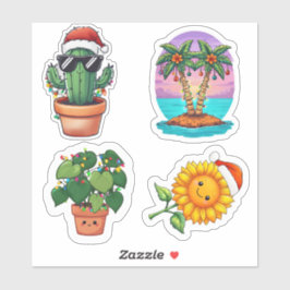 Kerst Planten Sticker Blad