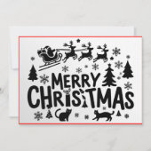 Kerst plat wenskaart feestdagenkaart (Voorkant)