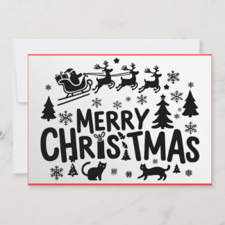 Kerst plat wenskaart feestdagenkaart