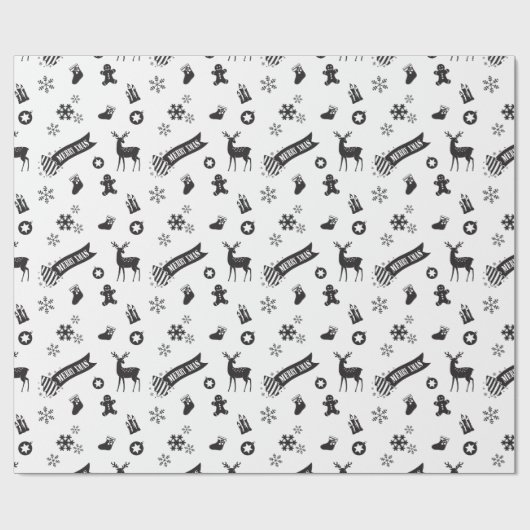 Kerst - plechtige vergadering cadeaupapier (Vlak)