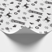 Kerst - plechtige vergadering cadeaupapier (Hoek)