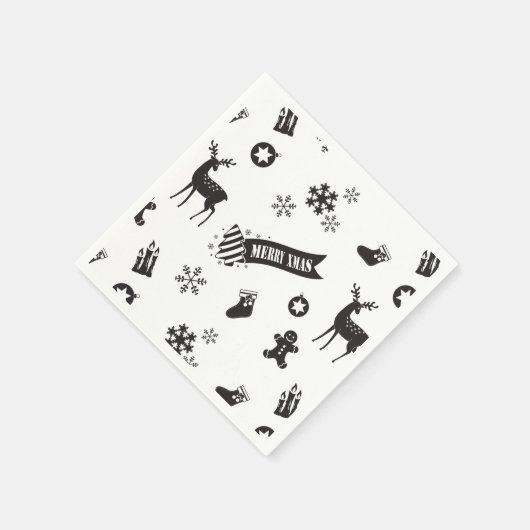 Kerst - plechtige vergadering servetten (Hoek)