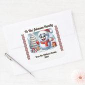 Kerst Plein Sticker voor Gifting (Envelop)
