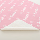 Kerst pluche gepersonaliseerde naam sherpa deken (3/4)