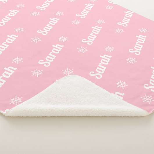 Kerst pluche gepersonaliseerde naam sherpa deken (3/4)