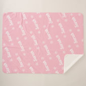 Kerst pluche gepersonaliseerde naam sherpa deken (Voorkant (horizontaal))