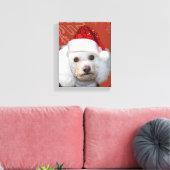 Kerst poedel galerij wrap canvas print (Insitu (Woonkamer))