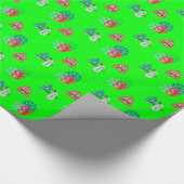 kerst poep emoji cadeaupapier (Hoek)