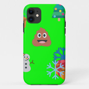 kerst poep emoji iPhone 11 hoesje