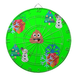 kerst poep emoji dartbord