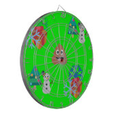 kerst poep emoji dartbord (Voorkant Links)