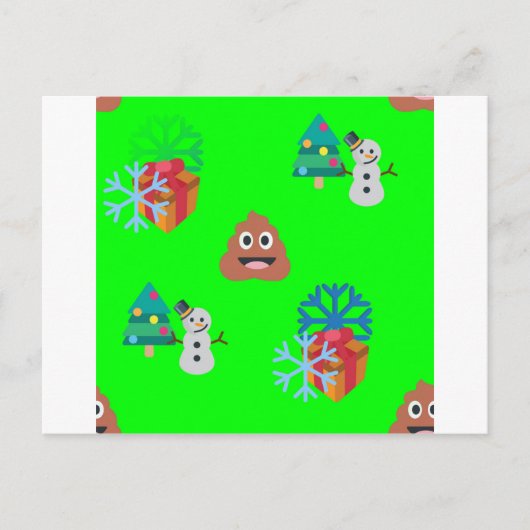 kerst poep emoji feestdagenkaart (Voorkant)