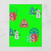 kerst poep emoji feestdagenkaart (Voorkant)