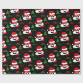 Kerst poep emoji met kerstmuts inpakpapier (Vlak)