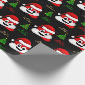 Kerst poep emoji met kerstmuts inpakpapier (Hoek)