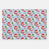 Kerst poep emoji met kerstmuts inpakpapier (Voorkant 3)