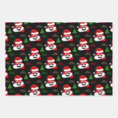 Kerst poep emoji met kerstmuts inpakpapier (Voorkant 2)