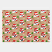 Kerst poep emoji met kerstmuts inpakpapier (Voorkant)