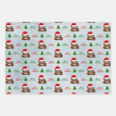 Kerst poep emoji met kerstmuts inpakpapier (Voorkant 2)