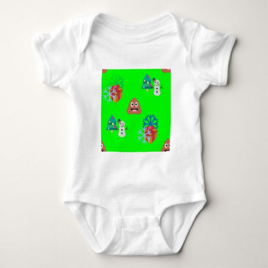 kerst poep emoji romper (Voorkant)