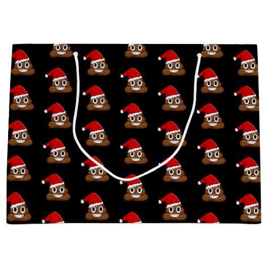 Kerst poep emoji Schattige Funny Groot Cadeauzakje (Voorkant)