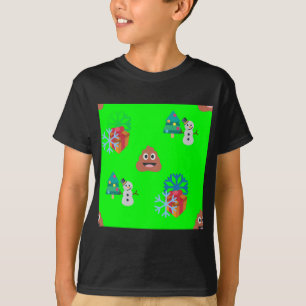 kerst poep emoji t-shirt