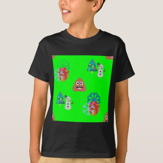 kerst poep emoji t-shirt (Voorkant)