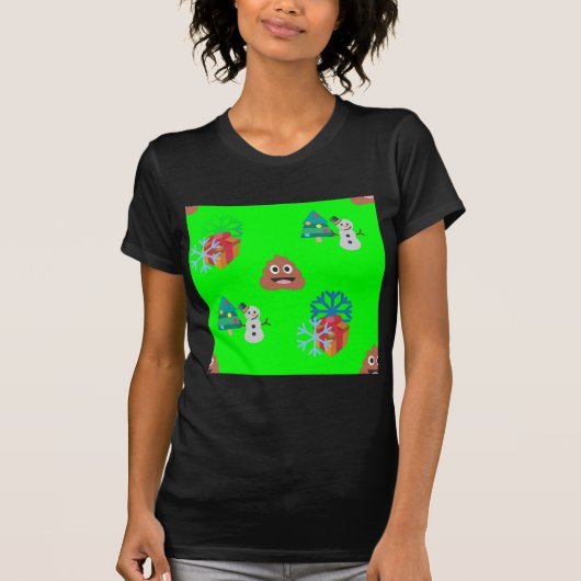 kerst poep emoji t-shirt (Voorkant)