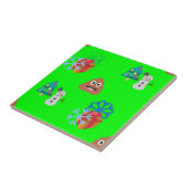 kerst poep emoji tegeltje (Zijkant)