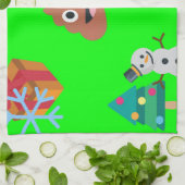 kerst poep emoji theedoek (Gevouwen)
