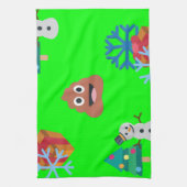 kerst poep emoji theedoek (Verticaal)