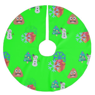 kerst poep emoji xmas tree skirt kerstboom rok