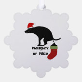Kerst poepen Honden Ornament Kaart (Achterkant)
