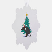 Kerst poepen Honden Ornament Kaart (Rechts)