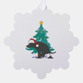 Kerst poepen Honden Ornament Kaart