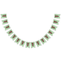 Kerst poinsetta bunting banner