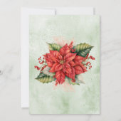 Kerst Poinsettia 10e bruiloft Jubileum Kaart (Achterkant)