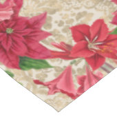 Kerst Poinsettia Amaryllis Tafelkleed (Gekanteld)