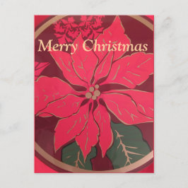 Kerst Poinsettia - Ansichtkaart Briefkaart