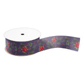 Kerst Poinsettia bessen en takken Grosgrain Lint (Spoel)