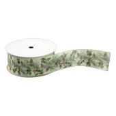 Kerst Poinsettia bessen en takken Grosgrain Lint (Spoel)
