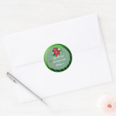 Kerst Poinsettia Bijbeltekst Ronde Sticker (Envelop)