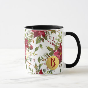 Kerst Poinsettia Bloem Hulst Bes Mok