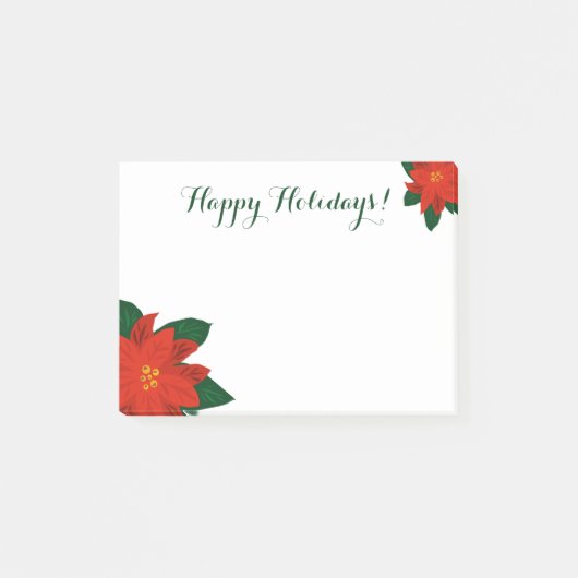 Kerst poinsettia bloem Kerst Post-it Notes (Voorkant)