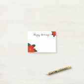 Kerst poinsettia bloem Kerst Post-it Notes (Op bureau)