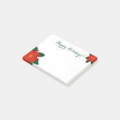 Kerst poinsettia bloem Kerst Post-it Notes (Schuin)