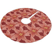 Kerst Poinsettia Bloem Rood Botanisch Kerstboom Rok (Gekanteld)