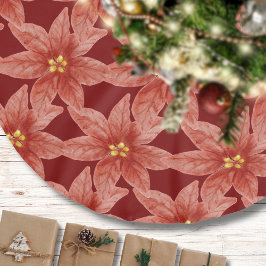 Kerst Poinsettia Bloem Rood Botanisch Kerstboom Rok