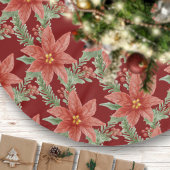 Kerst Poinsettia Bloem Rood Groen Botanisch Kerstboom Rok